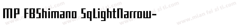 MP FBShimano SqLightNarrow字体转换